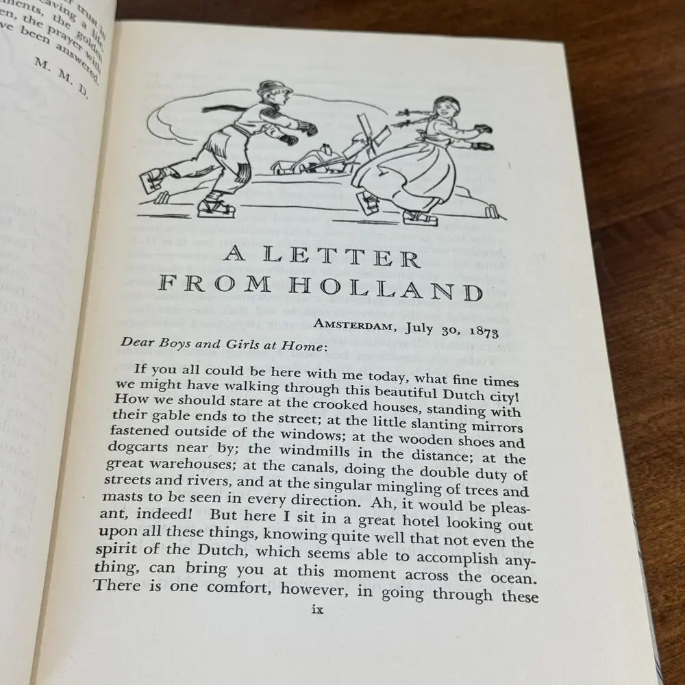 Hans Brinker or The Silver Skates Mary Mapes Dodge 1945 Illustrated Junior
